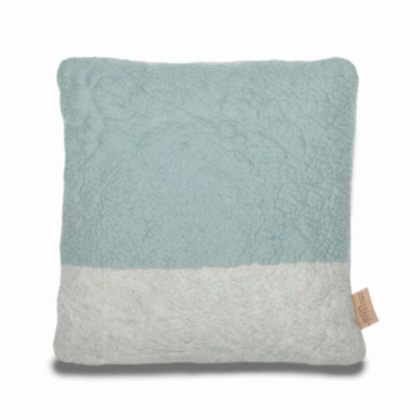 Sofa cushion cushion sheep wool undyed natural medium gray light gray mint