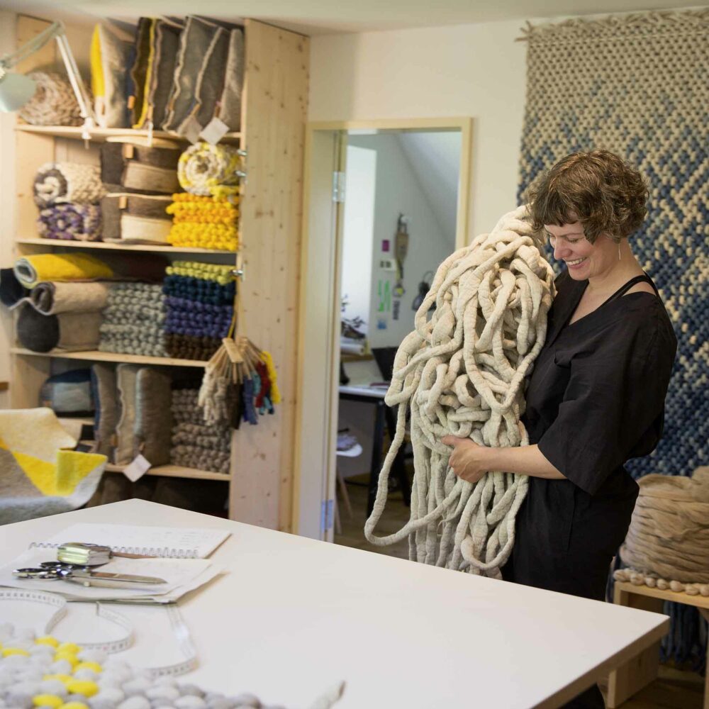 Michelle Mohr Atelier Schafwolle Teppich Textildesign