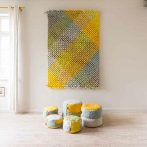 Wandteppich Schafwolle Wollteppich Sommer Wand Wohnzimmer Michelle Mohr
